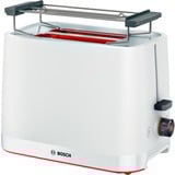 Bosch TAT3M121 brødrister 4 skive(r) 950 W Hvid Hvid, 4 skive(r), Hvid, Niveau, Dreje, 950 W, 220 - 240 V, 50/60 Hz