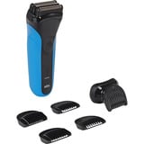 Braun Series 3 310BT Folie shaver Trimmer Sort, Blå Sort/Blå, Folie shaver, Sort, Blå, Batteri, Nikkel-Metalhydrid (NiMH), Indbygget batteri, 30 min.