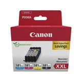 Canon 1998C007 blækpatron 4 stk Original Sort, Blå, Magenta, Gul Sort, Blå, Magenta, Gul, 4 stk, Multipakke