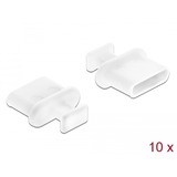 DeLOCK 64094 portstøvdæksel 10 stk USB Type-C, Beskyttelses hætte Hvid, USB Type-C, Hvid, 9,8 mm, 10,5 mm, 4 mm, 10 stk