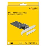 DeLOCK 90499 interface-kort/adapter Intern M.2, SATA, Interface card PCIe, M.2, SATA, 6 Gbit/sek., SATA