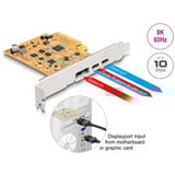 DeLOCK PCIe x4 kort til 1x ekst. USB-C 10 Gbit/s B. + 1x ekstern USB-C DP Alt Mode, USB-controlleren 