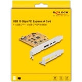 DeLOCK PCIe x4 kort til 1x ekst. USB-C 10 Gbit/s B. + 1x ekstern USB-C DP Alt Mode, USB-controlleren 