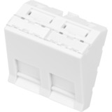 Digitus Frontplade 2 porte vinklet, til ramme DN-93802-5-SH, Blænde Hvid