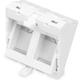 Digitus Frontplade 2 porte vinklet, til ramme DN-93802-5-SH, Blænde Hvid
