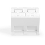 Digitus Frontplade 2 porte vinklet, til ramme DN-93802-5-SH, Blænde Hvid