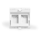 Digitus Frontplade 2 porte vinklet, til ramme DN-93802-5-SH, Blænde Hvid
