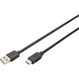 Digitus USB 2.0 tilslutningskabel USB-A > USB-C Sort