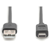 Digitus USB 2.0 tilslutningskabel USB-A > USB-C Sort