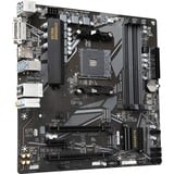 GIGABYTE B550M DS3H AMD B550 Stik AM4 micro ATX, Bundkort Sort/grå, AMD, Stik AM4, 3rd Generation AMD Ryzen™ 3, 3rd Generation AMD Ryzen 5, 3rd Generation AMD Ryzen™ 7, 3rd..., DDR4-SDRAM, 128 GB, DIMM