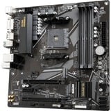 GIGABYTE B550M DS3H AMD B550 Stik AM4 micro ATX, Bundkort Sort/grå, AMD, Stik AM4, 3rd Generation AMD Ryzen™ 3, 3rd Generation AMD Ryzen 5, 3rd Generation AMD Ryzen™ 7, 3rd..., DDR4-SDRAM, 128 GB, DIMM