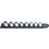 Hazet SmartRail 1/2" topnøglesæt udvendig tolvkantet, 8 dele Sort