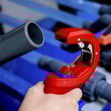 KNIPEX 90 23 02 BK, Rørskærer Rød/Blå