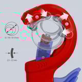 KNIPEX Rørskærer DPT50 Rød/Blå