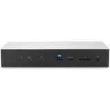 Kensington SD5000T5 EQ Thunderbolt 5 tredobbelt 4K-dockingstation med 140 W PD – Windows/macOS, Docking station grå, Ledningsført, Thunderbolt 5, 140 W, 3,5 mm, 10,100,1000,2500 Mbit/s, Sort, Grå