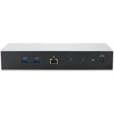Kensington SD5000T5 EQ Thunderbolt 5 tredobbelt 4K-dockingstation med 140 W PD – Windows/macOS, Docking station grå, Ledningsført, Thunderbolt 5, 140 W, 3,5 mm, 10,100,1000,2500 Mbit/s, Sort, Grå