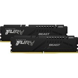 Kingston FURY FURY Beast hukommelsesmodul 16 GB 2 x 8 GB DDR5 4800 Mhz Sort, 16 GB, 2 x 8 GB, DDR5, 4800 Mhz, 288-pin DIMM