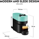 Krups Vertuo Pop XN9204 Fuld-auto Kapsel kaffemaskine 0,56 L, Kapsel maskine Sort/Mynte, Kapsel kaffemaskine, 0,56 L, Kaffekapsel, 1500 W, Sort, Mintfarve