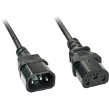 Lindy IEC C14 til IEC C13 forlængerledning Sort
