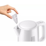 Philips 3000 series 1,7 l Låg med fjederlukkemekanisme Lysindikator Elkedel i plastik Hvid, 7 l Låg med fjederlukkemekanisme Lysindikator Elkedel i plastik, 1,7 L, 2200 W, Hvid, Plast, Vandmåler, Ledningsfri