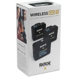 Rode Microphones Wireless GO II, Mikrofon Sort, Håndholdt mikrofon, Bodypack-modtager, Kropspakke sender