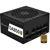 SilverStone DA850-G enhed til strømforsyning 850 W 20-pin ATX ATX Sort, PC strømforsyning Sort, 850 W, 90 - 264 V, 47 - 63 Hz, Aktiv, 110 W, 846 W