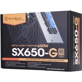 SilverStone SX650-G enhed til strømforsyning 650 W 20+4 pin ATX SFX Sort, PC strømforsyning Sort, 650 W, 90 - 264 V, 47 - 63 Hz, Aktiv, 110 W, 650 W