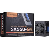 SilverStone SX650-G enhed til strømforsyning 650 W 20+4 pin ATX SFX Sort, PC strømforsyning Sort, 650 W, 90 - 264 V, 47 - 63 Hz, Aktiv, 110 W, 650 W