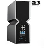 TP-Link Archer BE800 trådløs router Multi-Gigabit Ethernet Tri-band (2,4 GHz/5 GHz/6 GHz) Sort, Rustfrit stål, Mesh router Wi-Fi 7 (802.11be), Tri-band (2,4 GHz/5 GHz/6 GHz), Ethernet LAN, Sort, Rustfrit stål, Bordplade router
