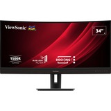 ViewSonic VG3456C, LED-skærm Sort (mat)