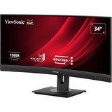 ViewSonic VG3456C, LED-skærm Sort (mat)