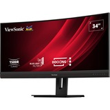 ViewSonic VG3456C, LED-skærm Sort (mat)
