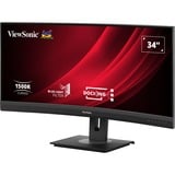 ViewSonic VG3456C computerskærm 86,4 cm (34") 3440 x 1440 pixel UltraWide Quad HD LED Sort, LED-skærm Sort (mat), 86,4 cm (34"), 3440 x 1440 pixel, UltraWide Quad HD, LED, 5 ms, Sort