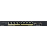 Zyxel GS1100-10HP v2 Ikke administreret Gigabit Ethernet (10/100/1000) Strøm over Ethernet (PoE) Sort, Switch Ikke administreret, Gigabit Ethernet (10/100/1000), Strøm over Ethernet (PoE), Kan monteres på væggen