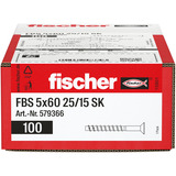 fischer Betonskrue FBS 5x60 25/15 forsænket hoved TX 