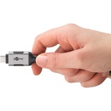goobay Ethernet-adapterkabel USB-C 3.2 Gen2 > RJ-45, Slim Sort/grå