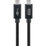 goobay USB4 Version 2.0 Kabel, USB-C stik > USB-C stik, 80Gbit/s Sort