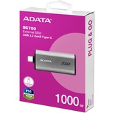 ADATA SC750-1000G-CCBK, Solid state-drev Titanium