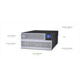APC Easy UPS On-Line, 6000VA, Lithium-ion Sort/Sølv, 6kVA/6kW, Lithium-ion, Rack/Tower 5U, 230V, 1 Hard wire (1P+N+E) outlet, Intelligent Card Slot, Extended runtime, W/ rail kit, Dobbeltkonvertering (online), 6 kVA, 6000 W, Sine, 120 V, 300 V