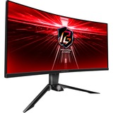 ASRock PG34WQ15R, Gaming Skærm Sort