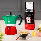 Bialetti 0005323 manuel kaffemaskine Moka gryde 0,24 L Grøn, Rød, Hvid, Espressomaskine Grøn/Rød, Moka gryde, 0,24 L, Grøn, Rød, Hvid, Aluminium, 3 kopper, Termoplast