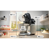 Bosch MUMS6ZS17, Foodprocessor Sort/rustfrit stål