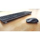 CHERRY Stream Desktop Recharge tastatur Mus inkluderet Universel RF trådløst QWERTY UK engelsk Sort, Desktop sæt Sort, Layout i Storbritannien, SX teknologi, Fuld størrelse (100 %), Trådløs, RF trådløst, QWERTY, Sort, Mus inkluderet