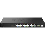 D-Link DMS-1250-28P/E netværksswitch Administreret L2 2.5G Ethernet (100/1000/2500) Strøm over Ethernet (PoE) Sort Sort, Administreret, L2, 2.5G Ethernet (100/1000/2500), Strøm over Ethernet (PoE), Stativ-montering
