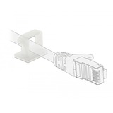 DeLOCK 60250 kabelorganisator Gulv Kabelholder Hvid 10 stk, Kabelføring gennemsigtig, Kabelholder, Gulv, Nylon, Hvid