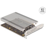 DeLOCK PCI Express x16 kort til 4x intern NVMe M.2 Key, Interface card 