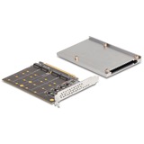 DeLOCK PCI Express x16 kort til 4x intern NVMe M.2 Key, Interface card 