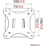 Digitus DA-90303-1 skærmbeslag og -stativer 68,6 cm (27") Sort Væg, Wall Mount Sort, 18 kg, 68,6 cm (27"), 75 x 75 mm, 100 x 100 mm, Sort