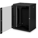 Digitus SoHo Line 16U 19" Wall Mounting Cabinet Vægmonteret stativ Sort, IT kabinet Sort, Vægmonteret stativ, 16U, 100 kg, 30 kg, Sort