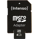 Intenso 3403450 hukommelseskort 4 GB MicroSDHC Klasse 4 4 GB, MicroSDHC, Klasse 4, 20 MB/s, 5 MB/s, Stødresistent, Temperaturbestandigt, Røntgenbestandig
